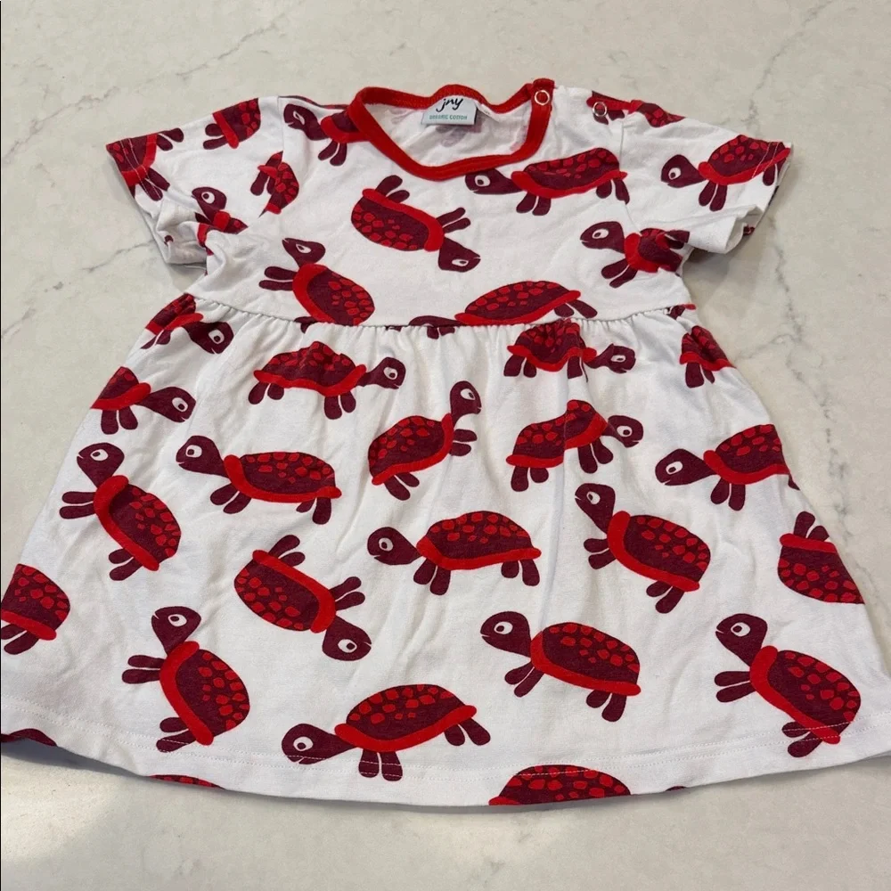 JNY Sweden Red and White Turtle‎ Print Dress